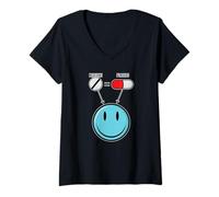 Mujer El Placebo es Medicina y Hace Feliz Camiseta Cuello V