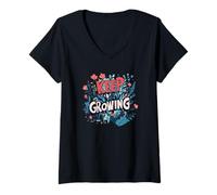 Mujer El poder de seguir creciendo comienza desde dentro, disfraz genial Camiseta Cuello V