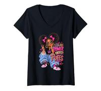 Mujer El Poder mágico de Black Girl está en My Puffs Afro Puff Camiseta Cuello V
