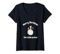 Mujer El Principito Navidad Camiseta Cuello V