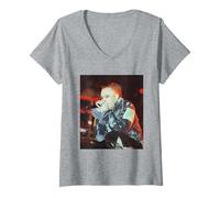 Mujer El prodigio Glastonbury Keith Flint T en el parque 1998 Camiseta Cuello V