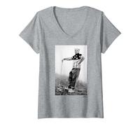 Mujer El Prodigio Keith Flint Firestarter Disparo por Phil Nicholls Camiseta Cuello V