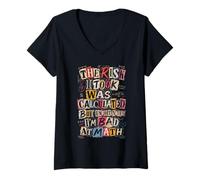 Mujer El Riesgo Que tomé fue calculado, Pero Soy Malo en matemáticas Gracioso Camiseta Cuello V
