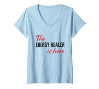 Mujer El sanador de energía está aquí - Divertido Camiseta Cuello V