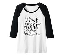 Mujer El Señor es mi luz y mi salvación Salmo 27:1 Camiseta Manga Raglan