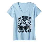 Mujer El sentido de la pérdida es un tramposo profundo tramposo desconsolado trampa Camiseta Cuello V
