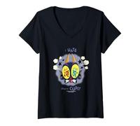 Mujer ¡El show de Cuphead! "El diablo" "Odio esas tazas!" Camiseta Cuello V