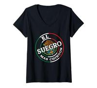 Mujer El Suegro Mas Chingon Spanish Father In Law Gifts Mexicans Camiseta Cuello V