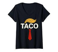 Mujer El taco Always Chicken Out de T.A.C.O. Trump Camiseta Cuello V
