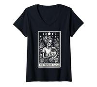 Mujer El Tarot del Día de la Madre del Perro Bulldog Francés Mamá Mamá Frenchie Camiseta Cuello V