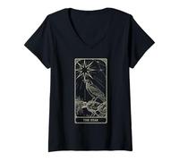 Mujer El Tarot Estrella - Raven Vintage Celestial Light V2 Camiseta Cuello V