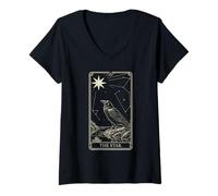 Mujer El Tarot Estrella - Raven Vintage Celestial Light V3 Camiseta Cuello V