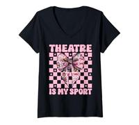 Mujer El Teatro es mi Deporte Teatro es mi Deporte Drama Comedia Teatro Camiseta Cuello V