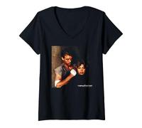 Mujer El Terminator Kyle Reese Sarah Connor Motel Escena Camiseta Cuello V