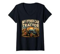Mujer El Tractor es mi Otro Paseo Camiseta Cuello V