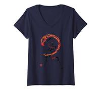 Mujer El último maestro aire Zuko signo de fuego Camiseta Cuello V