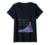 Mujer El Universo está Siempre de mi Lado Camiseta Cuello V