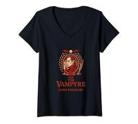 Mujer El Vampiro John Polidori Literatura Clásica Gótica Camiseta Cuello V