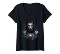 Mujer El Vampiro una Leyenda de la luz de la Luna Camiseta Cuello V