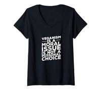 Mujer El veganismo es una cuestión Moral Camiseta Cuello V