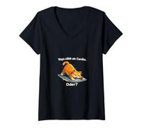 Mujer El Yoga Cuenta como Cardio? Cat Edition Camiseta Cuello V