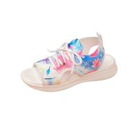 Mujer Elástica Manga Pie Boca de Pescado Dedos Abiertos Tacón Plano Malla Casual Sandalias de Cuidado Zapatos Mujer Divertido Invierno, azul, 40 EU