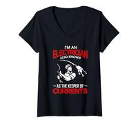 Mujer Electricista, el guardián de Corrientes Camiseta Cuello V