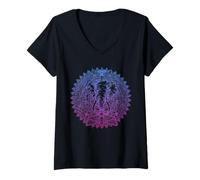 Mujer Elefante Majestuoso, Meditación, Namaste, Poder Camiseta Cuello V