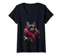 Mujer Elegante par de Patos a la Moda Animal Copa de Vino gráficos Patos Camiseta Cuello V