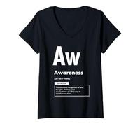 Mujer Elemento de conciencia - Manifestación de mentalidad de la ley de atracción Camiseta Cuello V