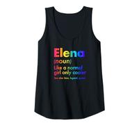 Mujer Elena como Una Chica Normal Solo Cooler Queen Nombre Camiseta sin Mangas
