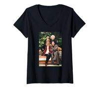 Mujer Elenco Absolutamente Fabuloso Joanna Lumley y Jennifer Saunders Camiseta Cuello V