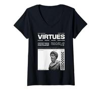 Mujer Elige la Virtud sobre la Comodidad Marcus Aurelius Stoic para Hombre y Mujer Camiseta Cuello V