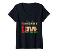 Mujer Elijo la Humanidad Amor Palestina Apoyo Camiseta Cuello V