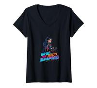 Mujer Ella construye el diseño Empire Cyber Street Power Camiseta Cuello V