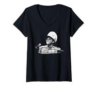 Mujer Elton John en el Piano Jump Up! Tour 1982 Camiseta Cuello V