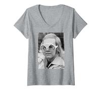 Mujer Elton John Goodbye Yellow Brick Road Era Gafas Camiseta Cuello V
