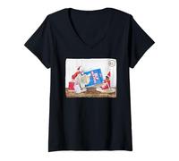 Mujer Elves Behavin' Badly Elf Rice Pops Shoe Broma Navidad Camiseta Cuello V