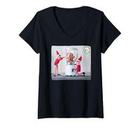 Mujer Elves Behavin' Badly Gingerbread Man Blender Christmas Camiseta Cuello V