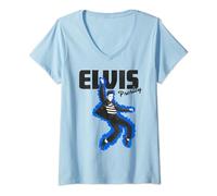 Mujer Elvis Presley Official Jailhouse Rock Camiseta Cuello V