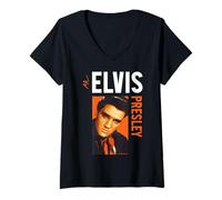 Mujer Elvisly Yours Elvis Presley El Rey del Rock 'N' Roll Retro Camiseta Cuello V