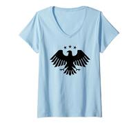 Mujer Emblema ÁGUILA Siria SÍMBOLO Sirio 2025 Camiseta Cuello V