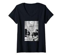 Mujer Emblemata Nova Jacobus de Zetter Filosofía Esotérica Camiseta Cuello V
