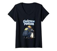 Mujer Embrace The Penguin Camiseta Cuello V