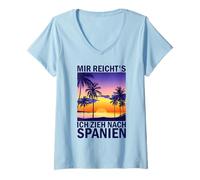 Mujer Emigrar España Emigración Camiseta Cuello V