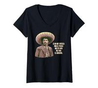 Mujer Emiliano zapata Quotes Camisa de héroe de la revolución mexicana Camiseta Cuello V