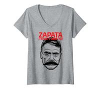 Mujer Emiliano Zapata Tierra y Libertad Mexicans Revolution Camiseta Cuello V