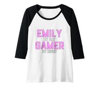 Mujer Emily Gamer - Disfraz de Halloween para niña Gen Z Gaming Emily Camiseta Manga Raglan