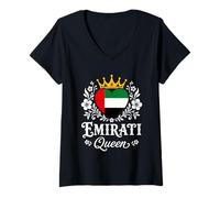 Mujer Emirati Queen Emirates Flag Proud Emirati Woman Camiseta Cuello V