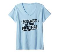 Mujer Empoderamiento Feminista Historia de Las Mujeres Silencio no Neutro Camiseta Cuello V